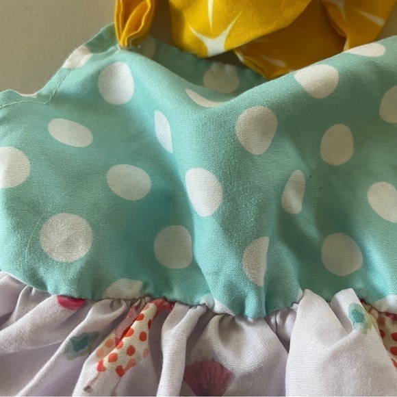 Boutique toddler outfit two piece set chicken pattern with baby bling bow size S - Picture 8 of 10